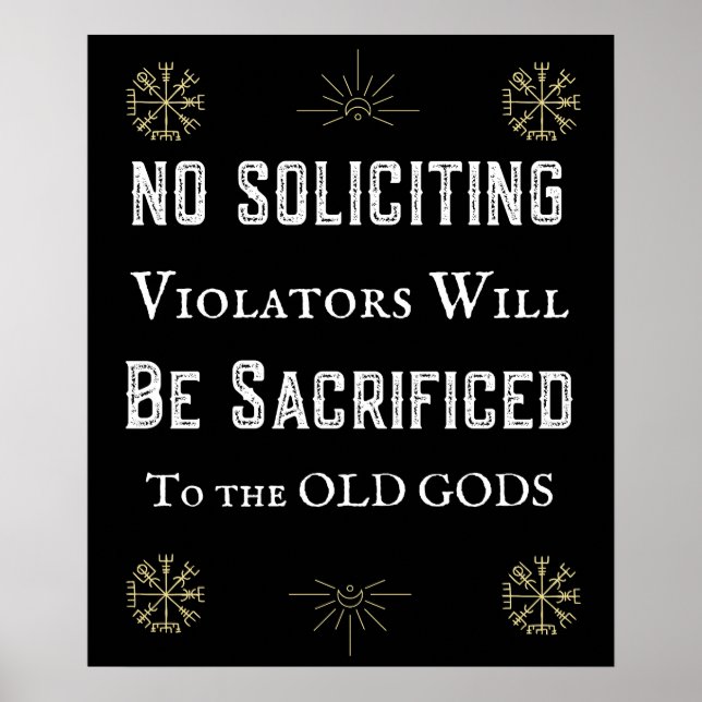 Funny no Solicing Old Gods Pagan Poster (Vorne)
