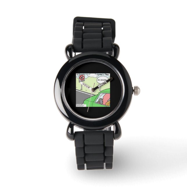 Funny No Tintenfisch Zone Watch Armbanduhr (Vorderseite)