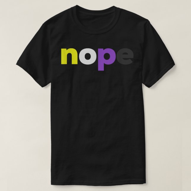 Funny Nonbinary Pridenope NonbinaryLGBTQ Enby Flag T-Shirt (Design vorne)