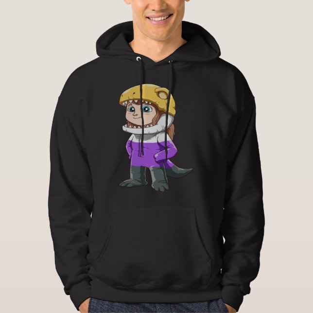 Funny Nonbinary T-Rex Gift Hoodie (Vorderseite)