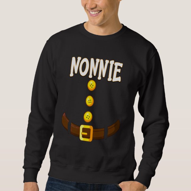 Funny Nonnie Christmas Gnome Dwarf Matching Elf Co Sweatshirt (Vorderseite)