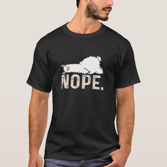 Funny Nope Not heute Lazy Llama Animal Lover T-Shirt (Vorderseite)