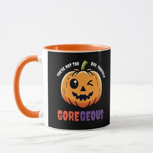 Funny not too bad Gore-Geous Niedlich Winking Pump Tasse (Links)