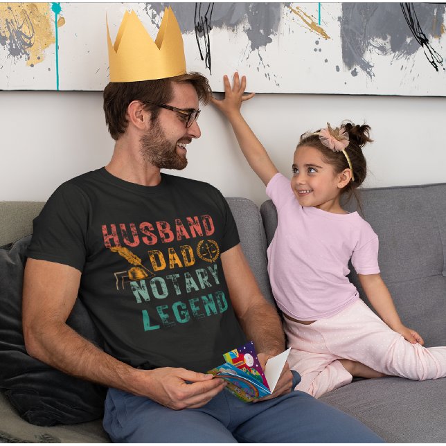 Funny Notary | Büro - Ehemann, Vater, Notar T-Shirt (Von Creator hochgeladen)