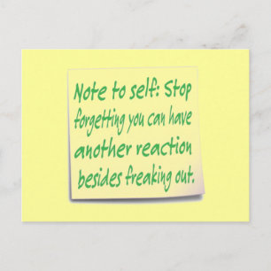 Funny Note to Self Postcard Postkarte