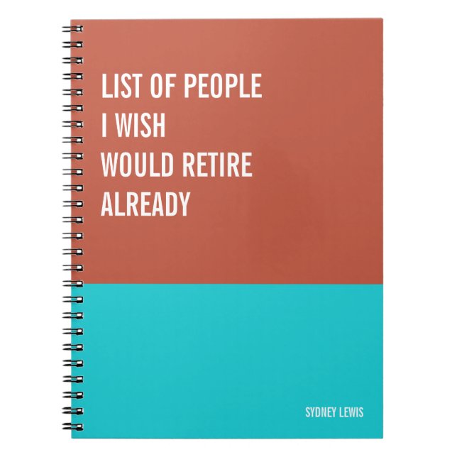 Funny Notebook, Humorvolles Writing Pad Journal, H Notizblock (Vorderseite)