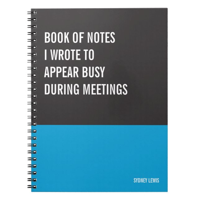 Funny Notebook, Humorvolles Writing Pad Journal, H Notizblock (Vorderseite)