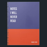 Funny Notebook, Humorvolles Writing Pad Journal, H Notizblock<br><div class="desc">Ein lustiges Notizbuch,  das Sie für alle Ihre täglichen Erinnerungen,  tiefe Gedanken und Kummer,  oder nur für Notizen an der Schule und am Arbeitsplatz verwenden können. Es ist ein großartiges Geschenk.</div>