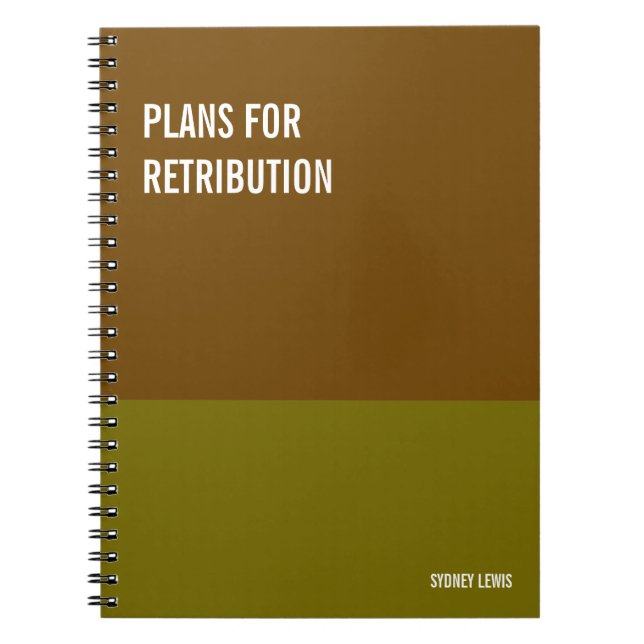 Funny Notebook, Humorvolles Writing Pad Journal, H Notizblock (Vorderseite)