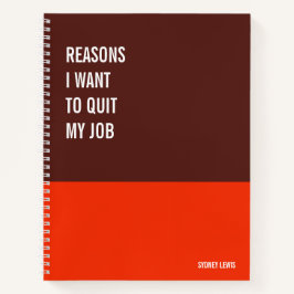 Funny Notebook, Humorvolles Writing Pad Journal, H Notizbuch