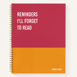 Funny Notebook, Humorvolles Writing Pad Journal, H Notizbuch