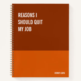 Funny Notebook, Humorvolles Writing Pad Journal, H Notizbuch