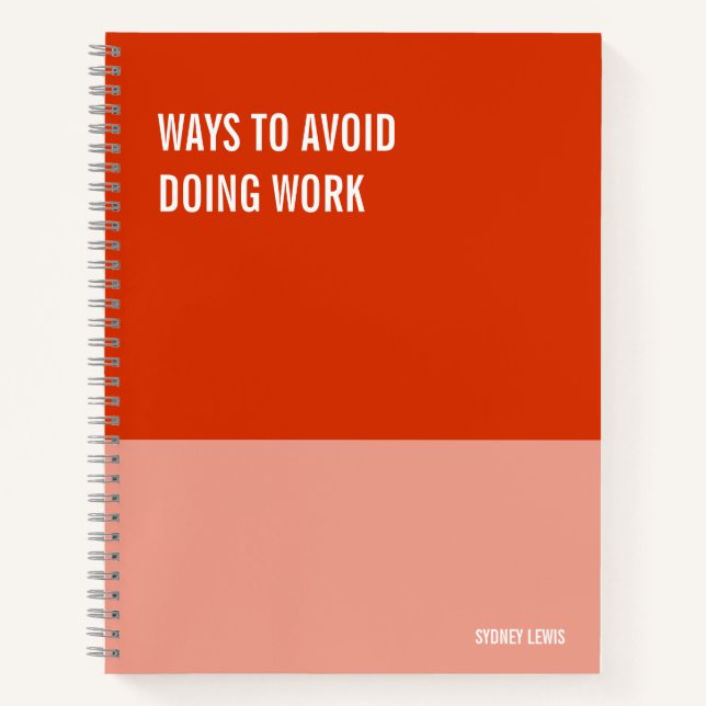 Funny Notebook, Humorvolles Writing Pad Journal, H Notizbuch (Vorderseite)