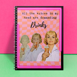 Funny Notebook Journal Best Friend Gift "Drinks" Notizblock