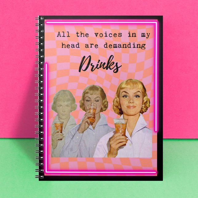 Funny Notebook Journal Best Friend Gift "Drinks" Notizblock (Von Creator hochgeladen)