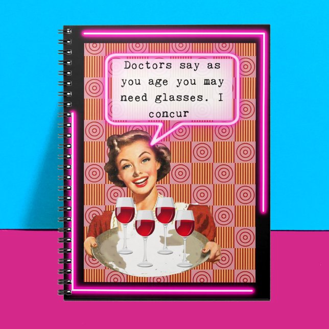Funny Notebook Journal Best Friend Gift "Glasses" Notizblock (Von Creator hochgeladen)