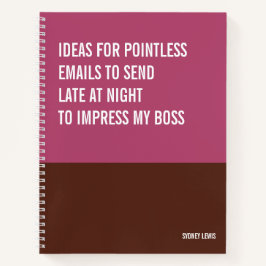 Funny Notebook, Snarky Writing Pad Journal, Hinwei Notizbuch