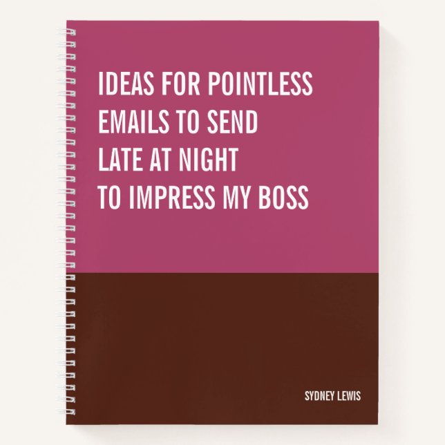 Funny Notebook, Snarky Writing Pad Journal, Hinwei Notizbuch (Vorderseite)
