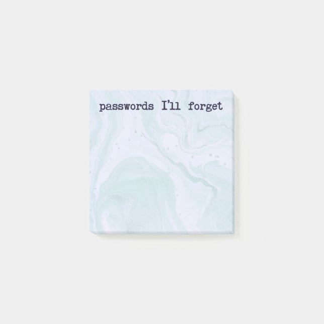 Funny Notes | Password Sticky Note | Office Notes Post-it Klebezettel (Vorderseite)