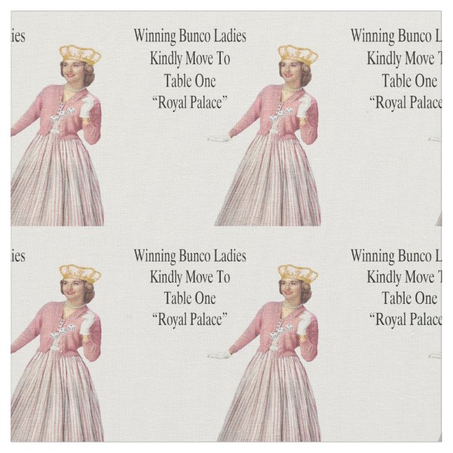 Funny Novelle Retro Dice Bunco Queen Stoff (Nahaufnahme)