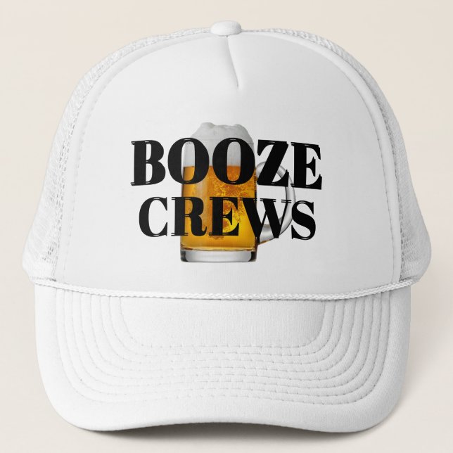 Funny Novelty Baseball Geschenk Idee BOOZE CREWS W Truckerkappe (Vorderseite)