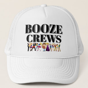 Funny Novelty Baseball Geschenk Idee BOOZE CREWS W Truckerkappe