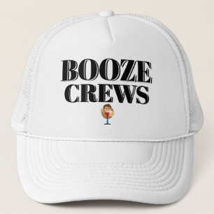 Funny Novelty Baseball Geschenk Idee BOOZE CREWS W Truckerkappe