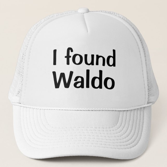 Funny Novelty Baseball I FAND WALDO Truckerkappe (Vorderseite)