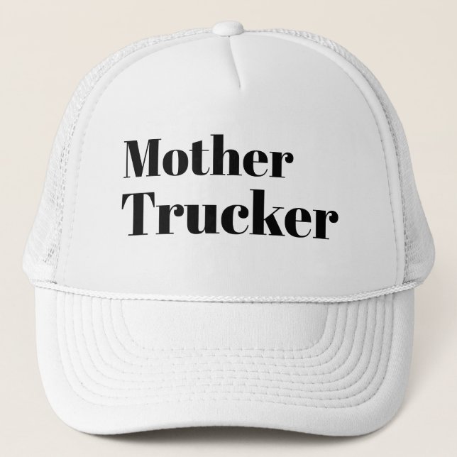 Funny Novelty Baseball MOTHER TRUCKER Truckerkappe (Vorderseite)