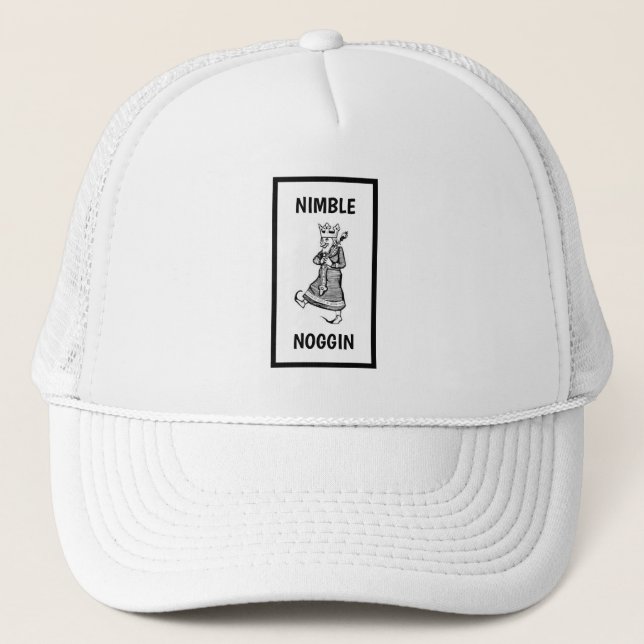 Funny Novelty Baseball NIMBLE NOGGIN Truckerkappe (Vorderseite)