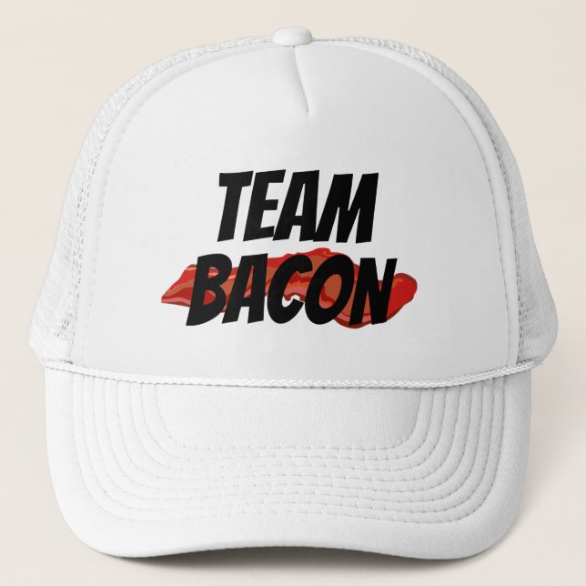 Funny Novelty Baseball Stil TEAM BACON Truckerkappe (Vorderseite)