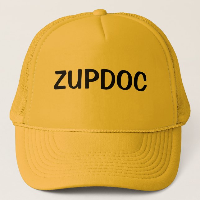 Funny Novelty Baseball ZUPDOC Truckerkappe (Vorderseite)