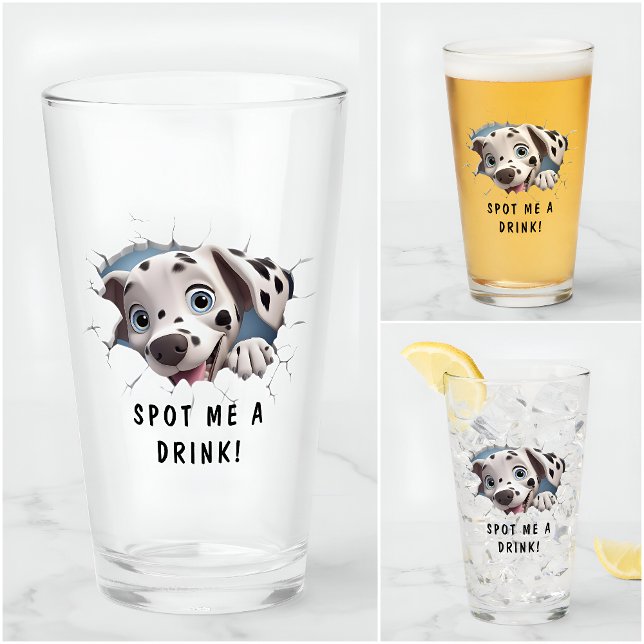 Funny Novelty Cartoon Dalmatiner Glass Long Name Glas (Von Creator hochgeladen)