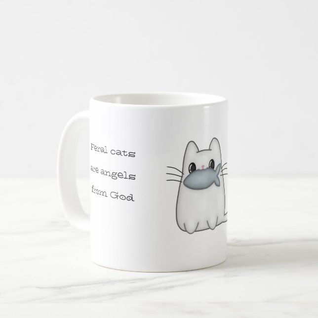 Funny Novelty Coffee Gamers FERAL CATS Geschenke Kaffeetasse (Vorderseite Links)