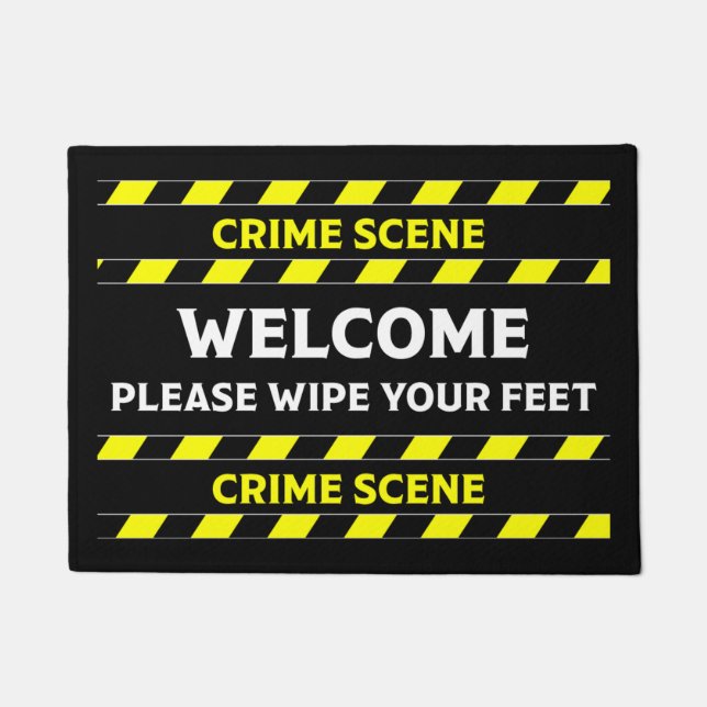 Funny Novelty Crime Scene Door Mat Fußmatte (Vorderseite)