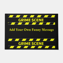 Funny Novelty Crime Scene Door Mat