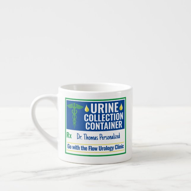 Funny Novelty Doctor Nurse Urine Collection Custom Espressotasse (Links)