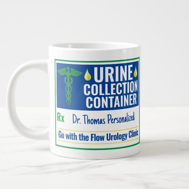Funny Novelty Doctor Nurse Urine Collection Custom Jumbo-Tasse (Links)