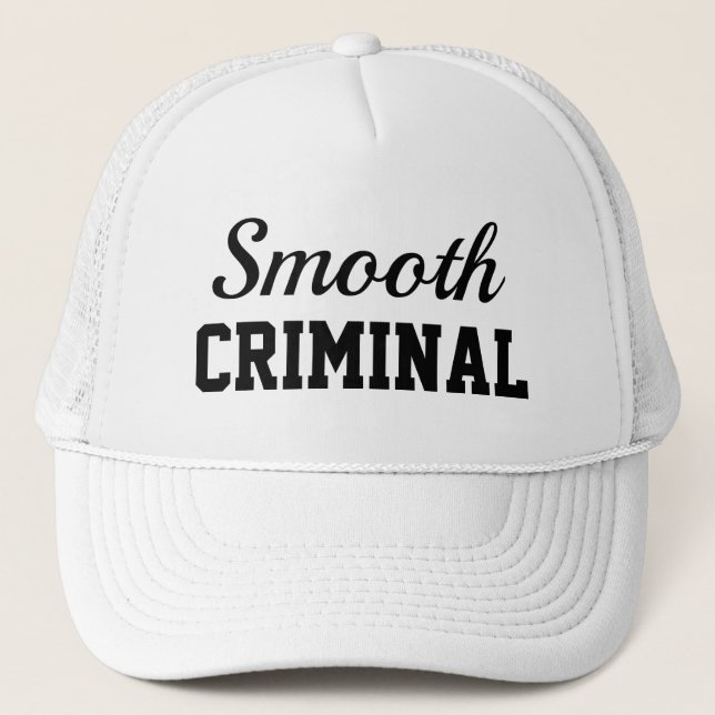 Funny Novelty Fashion SMOOTH CRIMINAL Truckerkappe (Vorderseite)