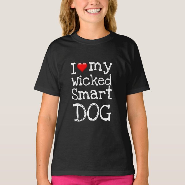 Funny Novelty Geschenk I LIEBE MEIN WICKED SMART H T-Shirt (Vorderseite)