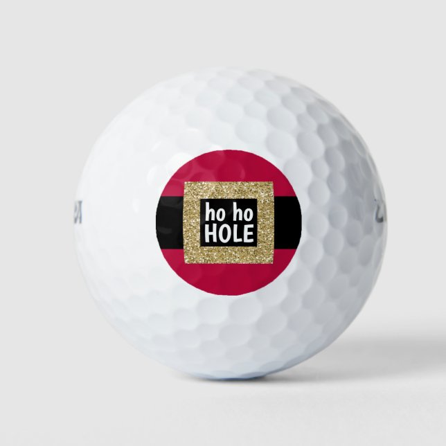 Funny Novelty Golf Ball Christmas Ho Ho Hole (Vorderseite)