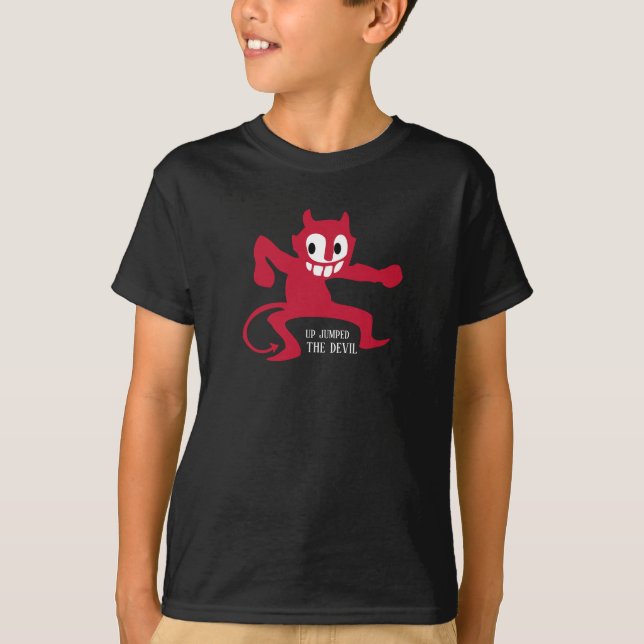 Funny Novelty Graphup JUMPED THE DEVIL T - Shirt (Vorderseite)