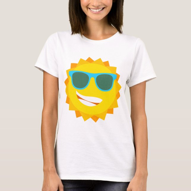 Funny Novelty Holiday HAPPY SUN T-Shirt (Vorderseite)