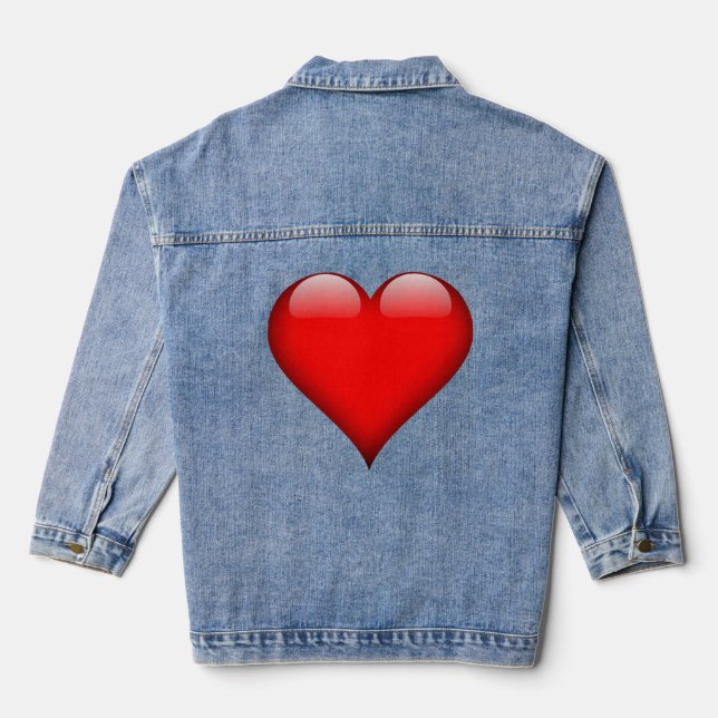 Funny Novelty I LIEBE MEINE WICKED SMART EHEFRAU Jeansjacke (Rückseite)