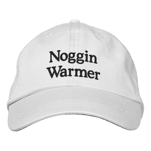 Funny Novelty NOGGIN WARMER Bestickte Baseballkappe (Vorderseite)
