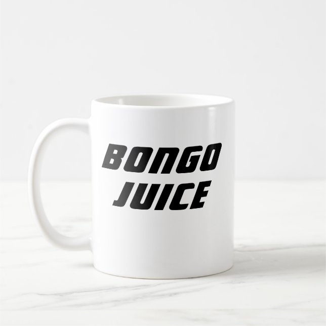 Funny Novelty Office Geschenk BONGO JUICE Kaffeetasse (Links)