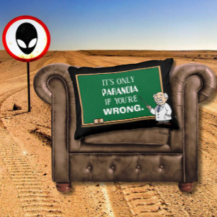Funny Novelty Paranoia Verschwörung Theorist Black Dekokissen
