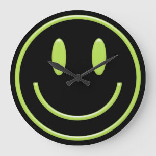 Funny Novelty Smile Face Große Wanduhr