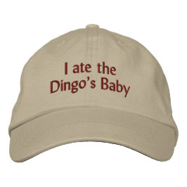 Funny Novelty Sports I ATE THE DINGO'S BABY Bestickte Baseballkappe