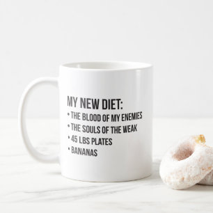 Funny Novelty Workout Spaß - My New Diet - Gym Kaffeetasse